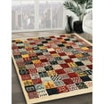 thumbnail image 3 of Ahgly Company Machine Washable Indoor Square Contemporary Saffron Red Area Rugs, 7' Square, 3 of 7