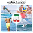 thumbnail image 6 of Men's 2 in 1 Swim Trunks with Compression Liner Italian Flag Quick Dry Beach Shorts, 6 of 6