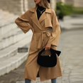 thumbnail image 2 of Women's Fashion Long Trench Coat - Elegant Lapel Slim Fit Winter Overcoat Plus Size Available 2 of 9