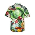 thumbnail image 3 of Kll Men'S Hawaiian Shirt Short Sleeve Button Down Beach Shirts-Vegan1, 3 of 8