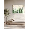 thumbnail image 4 of Christmas Tree Canvas Print Wall Art Framed Canvas Art Wall Decor Winter Xmas Pine Tree Forest Snowflakes Linen Pictures Painting Morden Artwork for Living Room Bedroom, Ready to Hang - 12"x16", 4 of 6