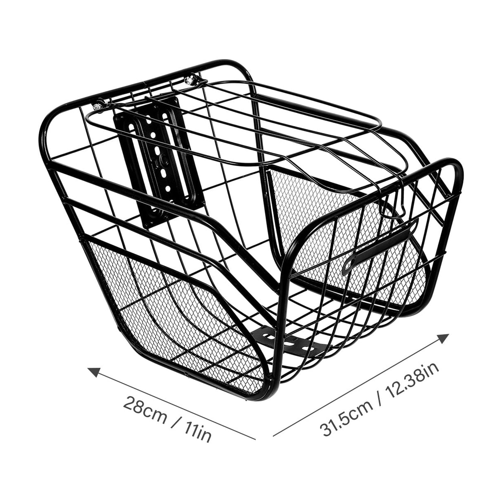 WEUVEB  Durable Metal Front Bicycle Basket Easy Install 2Pcs