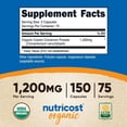 thumbnail image 2 of Suplemento de Canela Orgánica de Ceylan Nutricost 150 cápsulas, 2 of 5