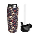 thumbnail image 2 of Picia Skull record rock Pattern 18oz Sports Insulated Kettle With Straw Insulated Water Bottle For Running Hiking Cycling Climbing Men'S Woman Insulated Water Bottle, 2 of 8