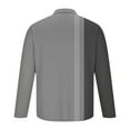 thumbnail image 5 of Timoontee Men's Casual Shirts Relaxed Fit Long Sleeve Lapel Collar Pullover Tops Lightweight Breathable Color Block Summer Classic Workout Shirts Gray M, 5 of 5