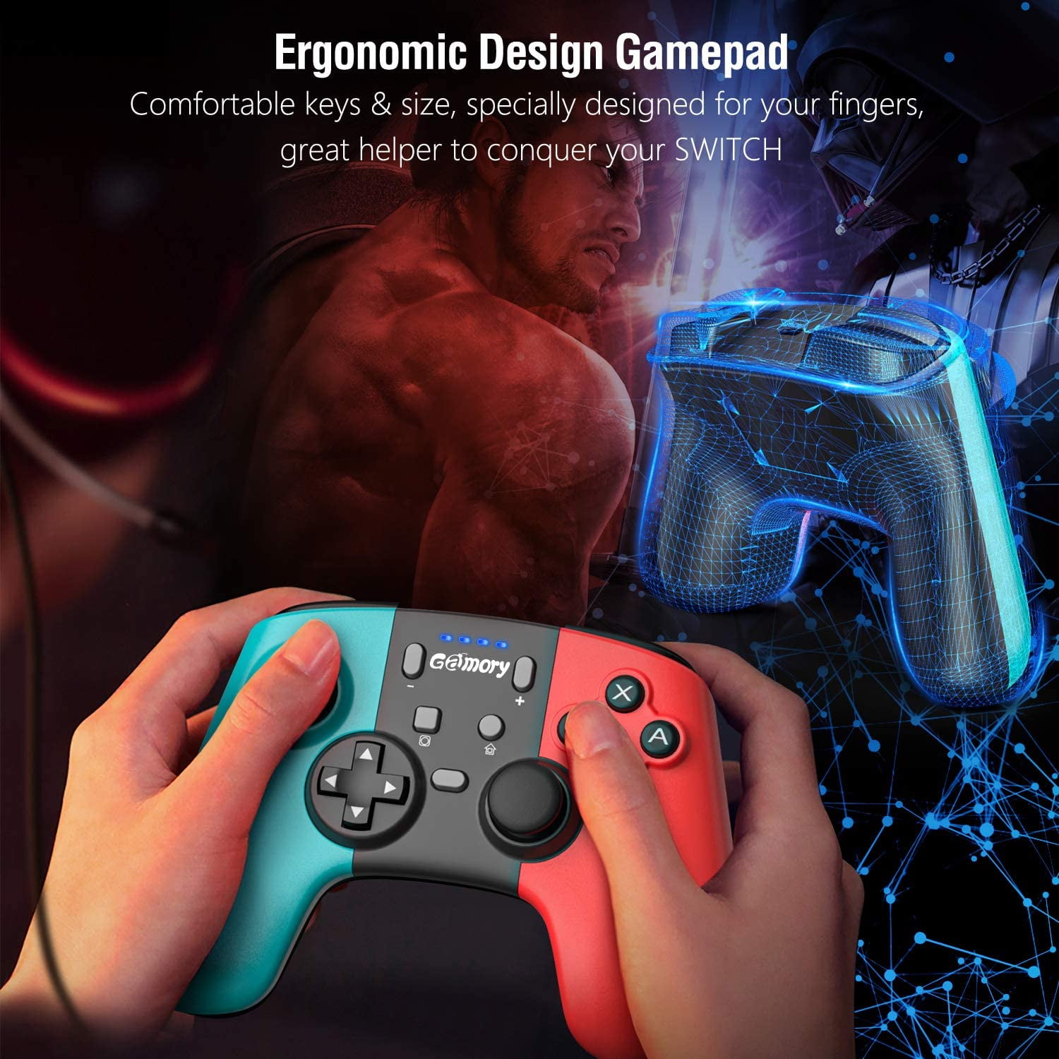 gamory wireless controller for nintendo switch