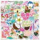 thumbnail image 1 of Stickers Hapiuen Coconut Girl impermeables, paquete de 50 piezas, 1 of 9