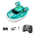 thumbnail image 3 of KLKCMS 1/32 Mini RC Boat Whole Body Waterproof Double Motor for Children Kids Pools Green, 3 of 9