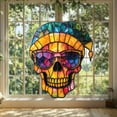 thumbnail image 2 of Skull Window Hanging, Stained Glass Style Car Decoration, Gothic Sun Catcher Gift for Dad or Mom, Colorful Halloween Decor, Unique Ornament, Spooky Father's Day or Mother's Day Gift, 2 of 4