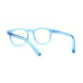 thumbnail image 4 of Kids Round Horn Rim Blue Light Blocking Computer Glasses Blue, 4 of 4