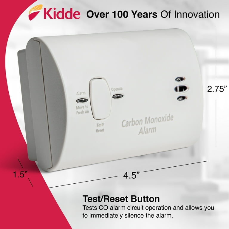 Kidde AA Battery Operated Basic Carbon Monoxide Alarm - 9CO5 Kidde AA Battery Operated Basic Carbon Monoxide Alarm - 9CO5
