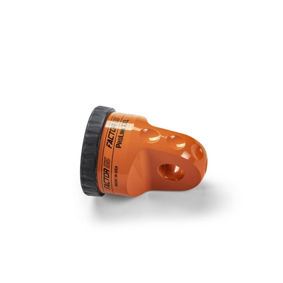 Factor 55 Winch Cable Shackle Mount 00210-07 ProLink XXL; Fits 3/4 And 7/8 Inch Shackles/D-Rings; Fits 1/2 Inch Steel Cable/Synthetic Winch Rope; 24000 Pound Load Capacity; Anodized; Orange; Aluminum