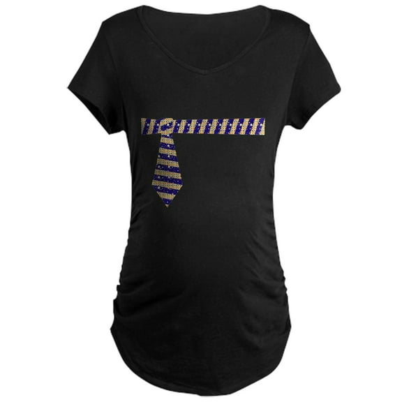 CafePress - A Father's Day Tie Maternity T Shirt - Maternity Dark T-Shirt