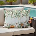 thumbnail image 4 of Autumn Leaves Outdoor Waterproof Pillow Covers, Thanksgiving Sage Green White Pumpkin Decorative Square Throw Pillowcase Sofa Cushion Sham for Patio/Couch/Chair, 16"x16" 2 Pack, 4 of 8