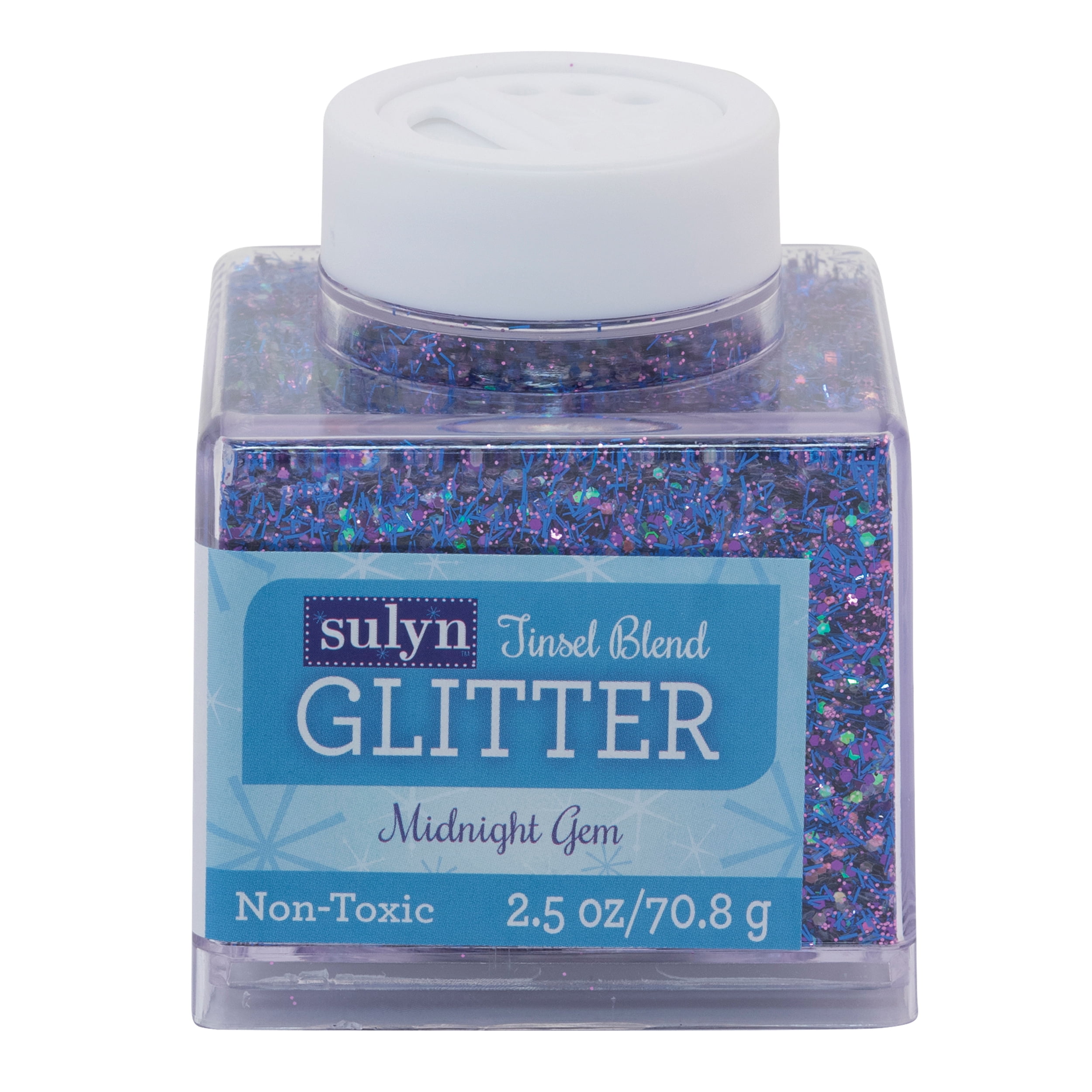 Sulyn Tinsel Glitter for Crafts, Purple and Blue, 2.5 oz