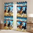 thumbnail image 2 of Castle Fairy Horse Black Out Curtains,Tribal Aztec Curtains Pack of 2 (42x63 Each), 2 of 6