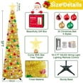 thumbnail image 3 of Árbol de Navidad HISFFOG preiluminado, 1,5 m, con 50 luces de colores, 3 of 8