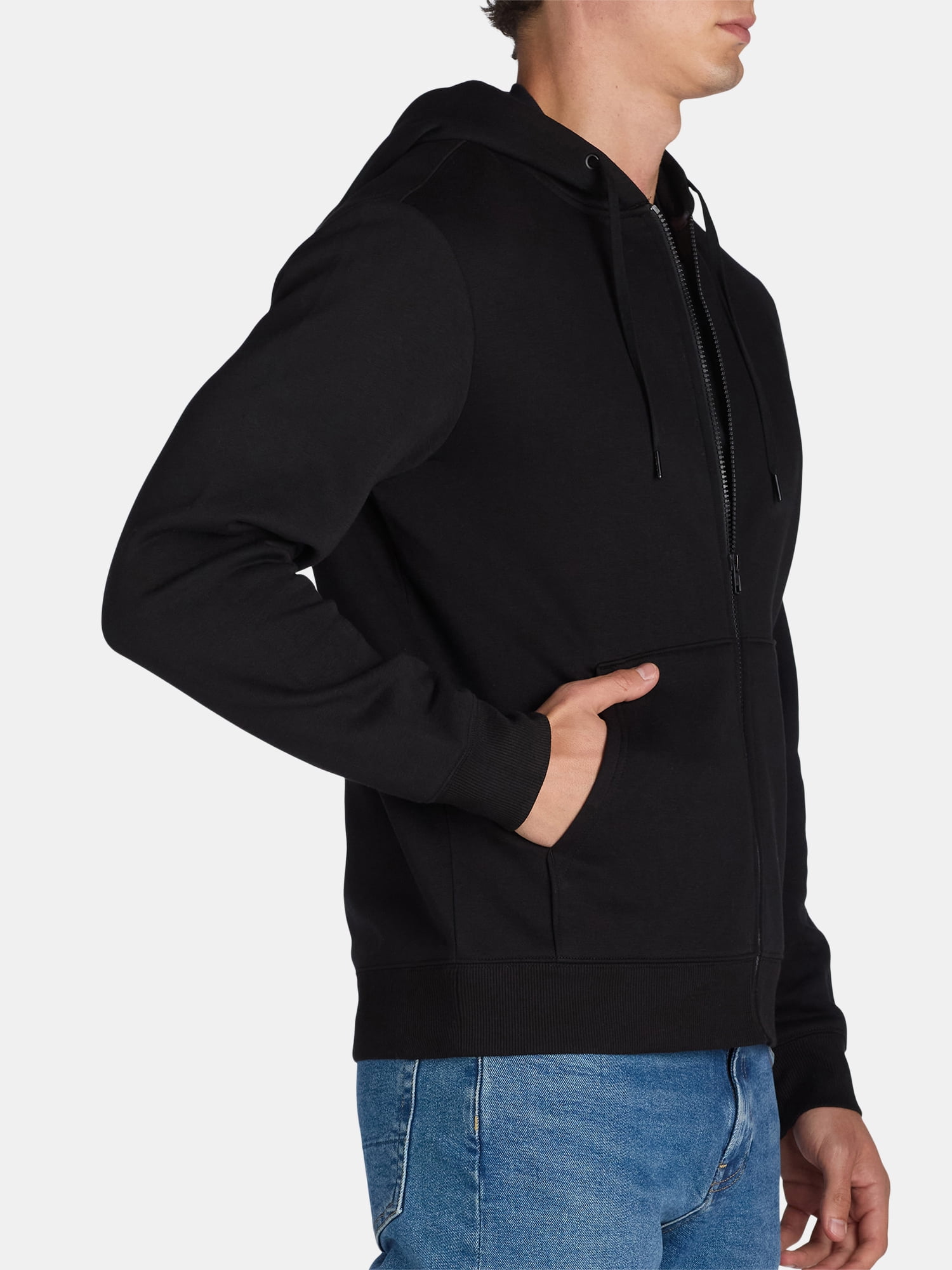 Athletic Works Men's and Big Men's Zip Up Fleece Hoodie Sweatshirt, Sizes S-5XLT