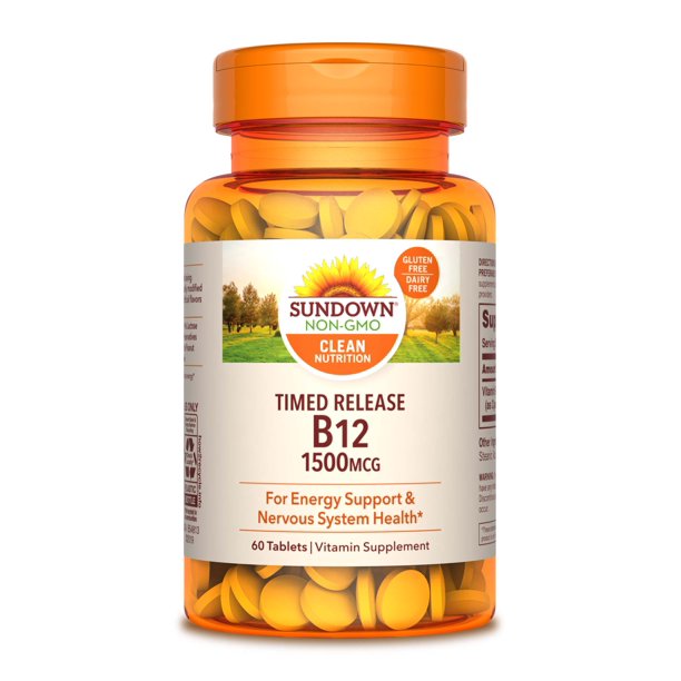 Sundown Naturals® Vitamin B12 1500 mcg, 60 Time Release Tablets