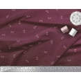 thumbnail image 3 of Soimoi Purple Cotton Voile Fabric Leaves & Dots Decor Fabric Printed BTY 56 Inch Wide, 3 of 3