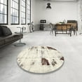 thumbnail image 4 of Ahgly Company Machine Washable Indoor Rectangle Abstract Blanched Almond Beige Area Rugs, 2' x 3', 4 of 7