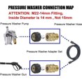 thumbnail image 2 of Tool Daily Pressure Washer Adapter Set, Quick Connect Kit, M22 14mm Swivel to M22 Metric Fitting, 5000 PSI, 2 of 5