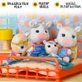 thumbnail image 4 of Sunny Days Entertainment Honey Bee Acres Cloverberrys Cow Family – 4 Miniature Flocked Dolls | Small Collectible Figures | Pretend Play Toys for Kids, 4 of 5