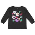 thumbnail image 3 of Inktastic Day of the Dead Owl Sugar Skulls and Guitar Boys or Girls Long Sleeve Toddler T-Shirt, 3 of 5