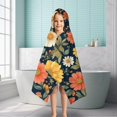 thumbnail image 6 of Pioneer Flower Floral Print Pattern Hooded Bath Towel，50"x30" for Ages 3 To 12 Kids, Quick Dry Lightweight Soft Microfiber Hood Beach Towel Cover Up for Kids, 6 of 7