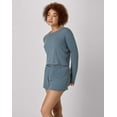 thumbnail image 3 of Hanes Women's Rib Crop Long Sleeve & Sleep Short Set Stargazer Grey/Stargazer Grey XS, 3 of 4
