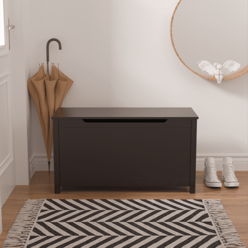 Litake Wooden Toy Box Storage with Safety Hinge, Lid Storage Bench for Bedroom Living Room Playroom Boys & Girls, Toddlers Toy Storage Chest, 31.50x13.00x16.70in