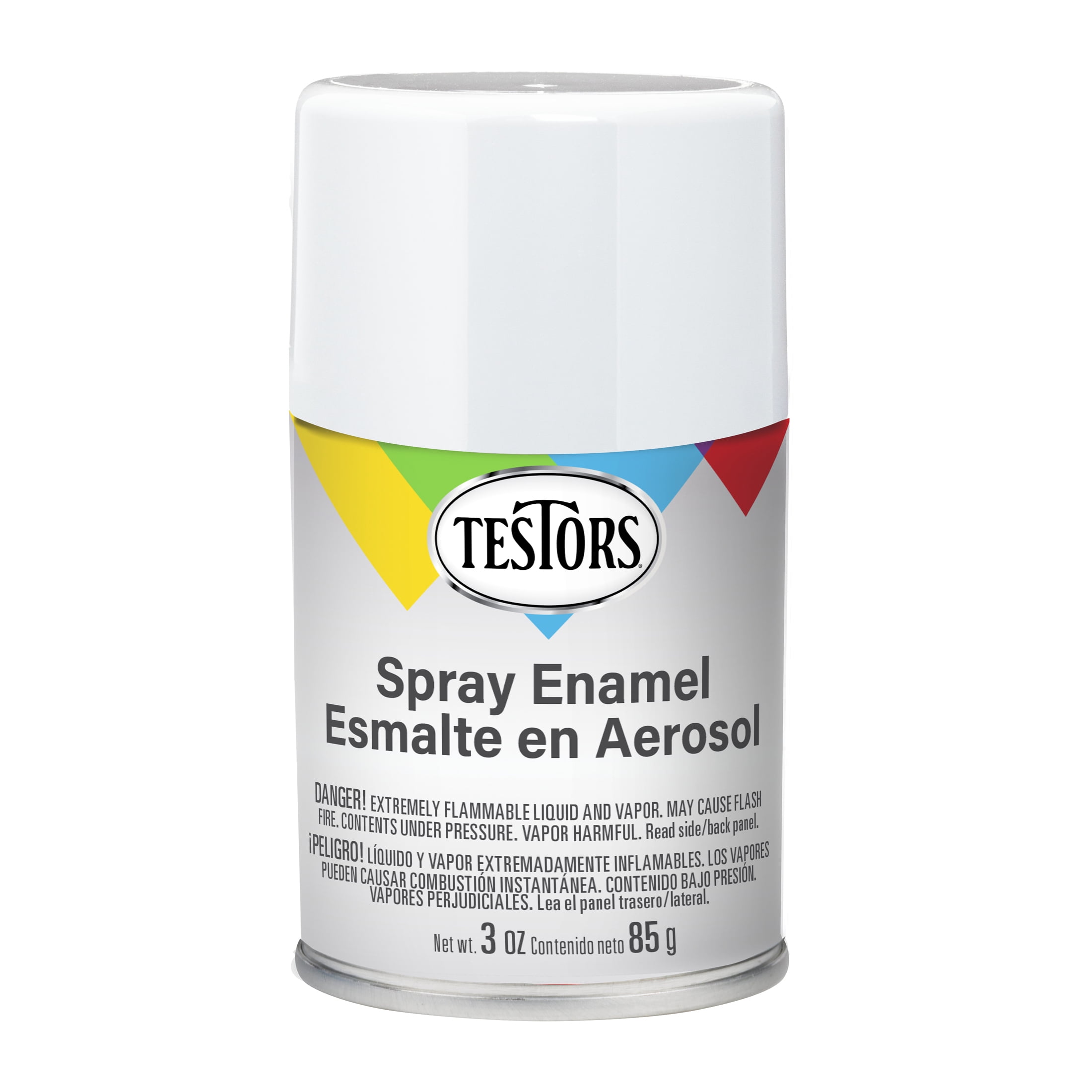 3 Pack, White, Rust-Oleum Testors Gloss Enamel Spray Paint- 1245T, 3 oz.