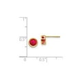 thumbnail image 2 of Gem & Harmony Natural Red Ruby 1.40 Carat (Ctw) Stud Earrings in 14K Yellow Gold for Women, 2 of 5