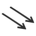 thumbnail image 1 of Unique Bargains 7.9' Self Stick Arrow Sign, 2 Pack Acrylic Directional Sign Sticker Self-Adhesive Black, 1 of 6