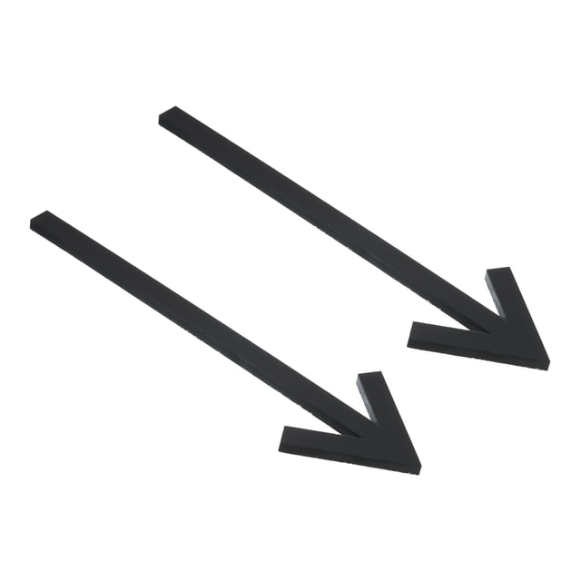 Unique Bargains 7.9' Self Stick Arrow Sign, 2 Pack Acrylic Directional Sign Sticker Self-Adhesive Black