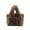 Khaki, variant on Stylago Tote Bag for Women Plush Handbag Gold Chain Crossbody Purses Winter Fashion Shopping Shoulder Bags Button Pockets Black