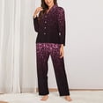 thumbnail image 2 of Sikiie Pink Glitter Sparkles A Pajamas for Women Set, Womens Pajama Sets, Lounge Sets for Women, 2pjs for Women-X-Large, 2 of 7