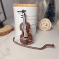 thumbnail image 3 of Dollhouse Mini Violins Miniature Violins Model for Dollhouse DIY 1/12 Dollhouse for Decoration Music, 3 of 5