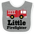 thumbnail image 3 of Inktastic Little Firefighter Fire Engine Boys or Girls Baby Bib, 3 of 4