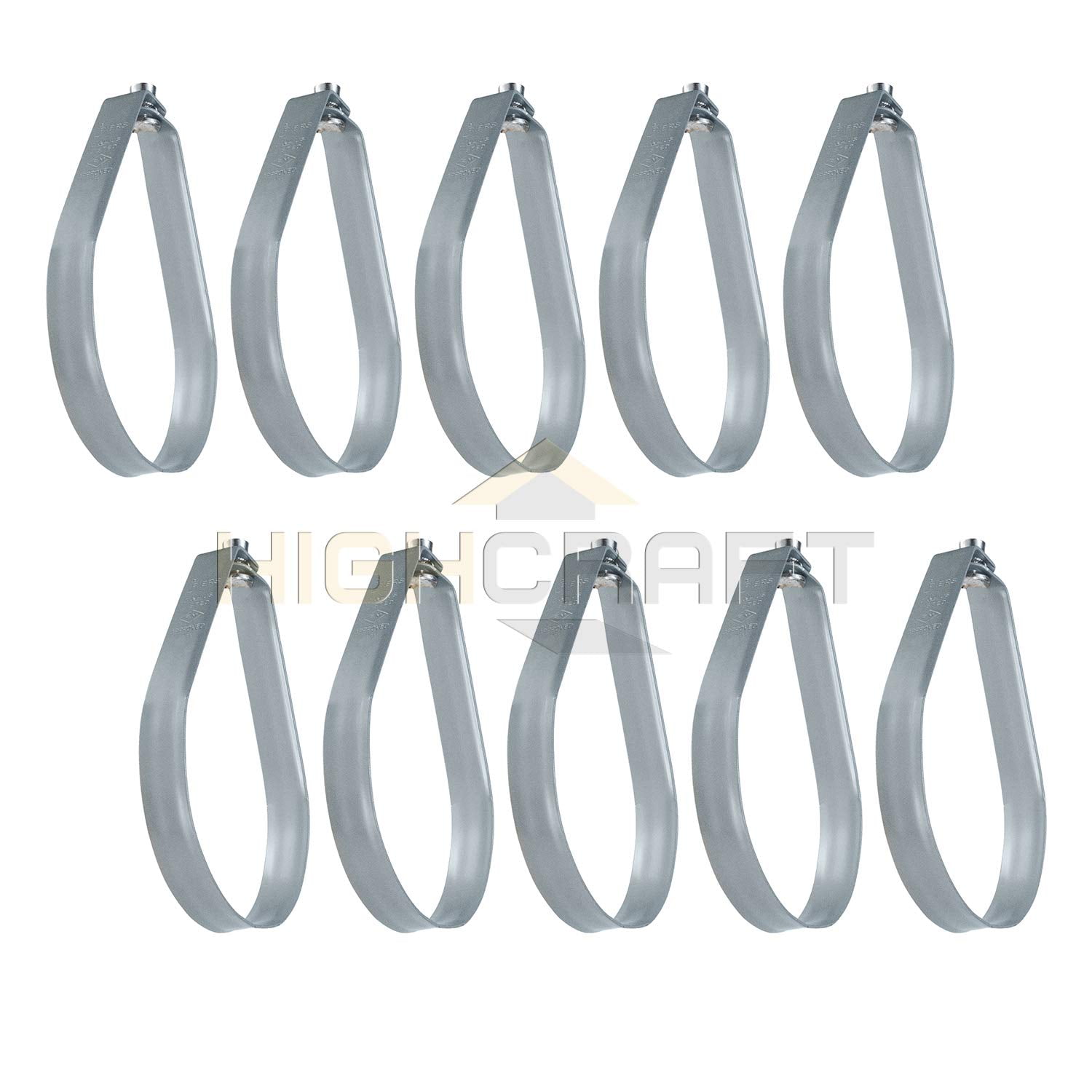 Swivel Loop Pipe Hanger - 4 Inch Size, Galvanized Steel, 650 Lb Capacity