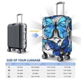 thumbnail image 6 of Xecao Blue and White Butterflies print Elastic Luggage Cover, with double-sided print , is perfect for travel, business, and daily use, 6 of 9