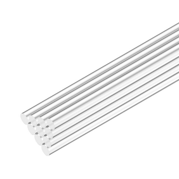 Uxcell 10-Pack Acrylic Round Rods, 11.81 x 0.28 Inch/ 300 x 7 mm Clear Acrylic Dowel Rods Sticks Plastic Sticks Strip for DIY Crafts Lighting Gardening Decorations
