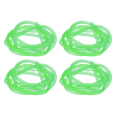 Uxcell Glow Tube Fishing Deep Sea Silicone Luminous Tube Soft Fishing Angling Glow Tubing Tool Attract Fish 0.2 OD x 3.28ft & 4Pcs & Green-Fit For(Night Fishing/Deep Drop Rigs)