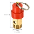 thumbnail image 2 of Unique Bargains 1/4PT Male Threaded 150 PSI Air Compressor Pressure Valve Red Hat 2Pack, 2 of 5