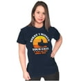 thumbnail image 4 of Funny On the Other Line Fishing Pun Womens Slim Fit Graphic Tee Brisco Brands S, 4 of 5