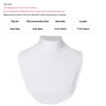 thumbnail image 5 of Doomiva Womens Mock Neck Detachable Collar Half Tops Winter Turtleneck Removable Half Shirt Undershirt Tops Neck Warmer Accessories White One Size, 5 of 5