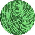 thumbnail image 1 of Ahgly Company Indoor Round Abstract Emerald Green Modern Area Rugs, 6' Round, 1 of 4