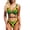 Style, variant on Jamaica Flag Pattern Women's Two-Piece Summer Thong Bikini Swimsuit Sexy Backless Triangle One-Piece Bikini Set