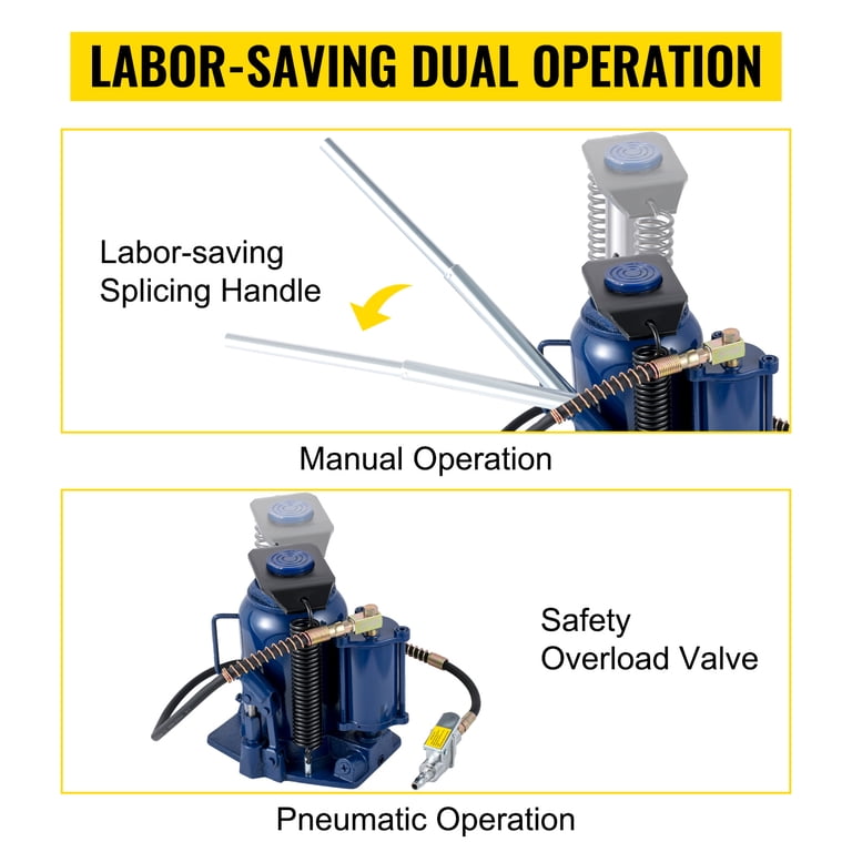 20 Ton Air Hydraulic Bottle Jack - Heavy Duty For Trucks, RVs, Auto Repair 8 thumbnail image