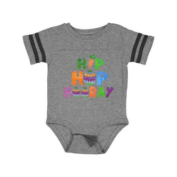 Inktastic Easter Hip Hop Hooray with Eggs and Carrot Boys or Girls Baby Bodysuit
